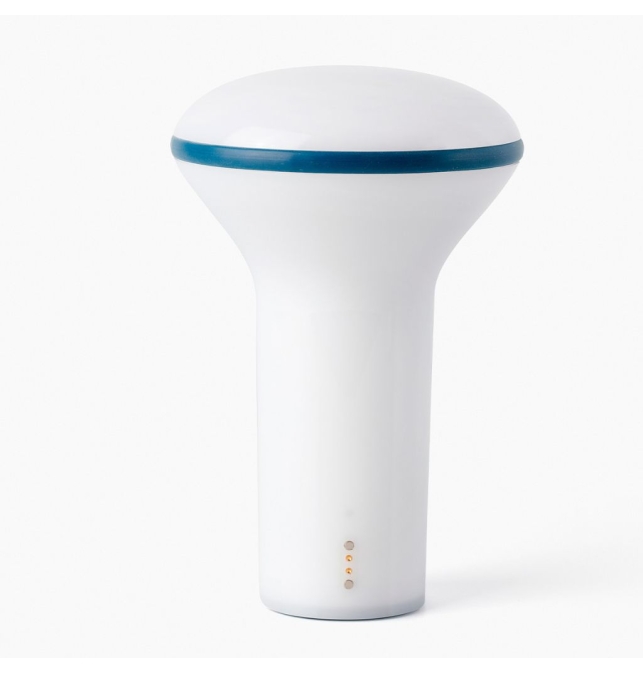 Lámpara de mesa led con batería recargable Faro Buddy 3W 2700K 3 intensidades blanco yazul