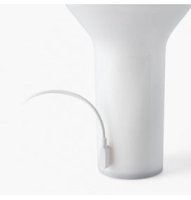 Lámpara de mesa led con batería recargable Faro Buddy 3W 2700K 3 intensidades blanco y gris