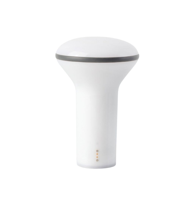 Lámpara de mesa led con batería recargable Faro Buddy 3W 2700K 3 intensidades blanco y gris