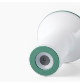 Lámpara de mesa led con batería recargable Faro Buddy 3W 2700K 3 intensidades blanco y verde