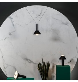 Lámpara portátil de mesa led Faro Fuji 1,5W 2700K 3 intensidades negro