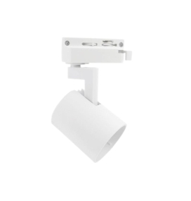 Foco de carril monofásico para bombilla GU10 blanco