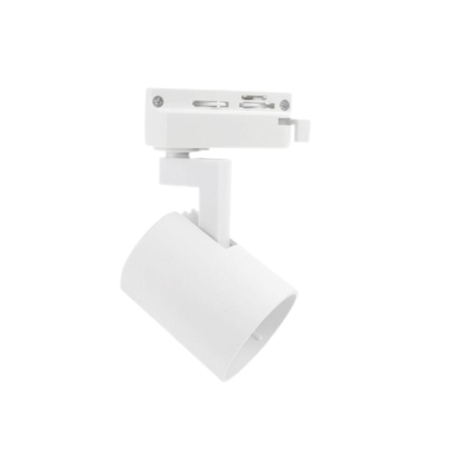 Foco de carril monofásico para bombilla GU10 blanco