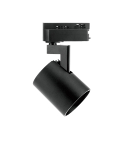 Foco de carril monofásico para bombilla GU10 negro