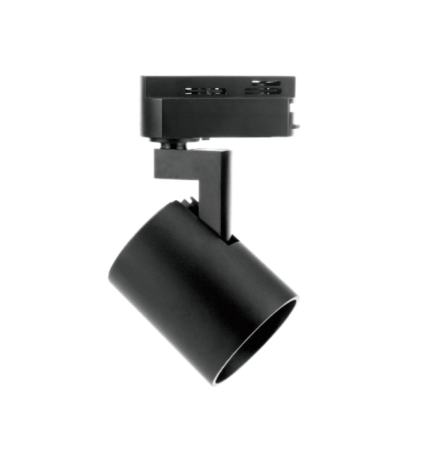 Foco de carril monofásico para bombilla GU10 negro