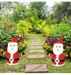 Papá Noel plegable con 8 funciones de luz fría 70cm