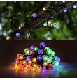 Guirnalda led solar bolas transparentes 12m RGB
