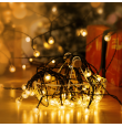 Guirnalda led solar bolas burbuja 10m cálida