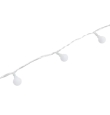 Guirnalda de luces con bombillas led cálidas IP44 10m cable transparente