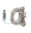 Guirnalda de luces led con conexión USB, mando y luz RGB 10m