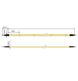 Tira led COB 230V 20W/m 2000Lm/m CRI80 IP68 ancho 1cm corte 5cm (precio por metros)