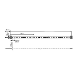 Tira led Termoretráctil 230V 17W/m 120Lm/m CRI80 IP65 50M ancho 1,2cm corte 5cm (precio por metro)