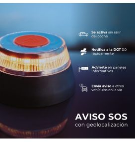 Baliza señalización de emergencia V16 con geolocalización