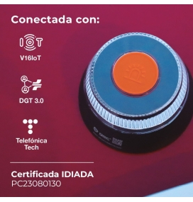 Baliza señalización de emergencia V16 con geolocalización