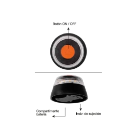 Baliza señalización de emergencia V16 con geolocalización
