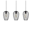Lámpara colgante triple metal Olivia negra