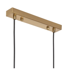 Lámpara de techo colgante de 6 bolas Sophie blanca y dorada