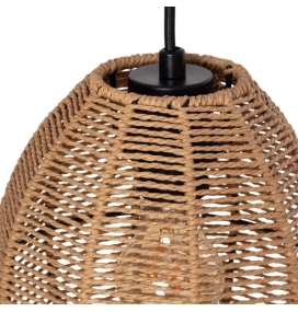 Lámpara de techo colgante triple de papel trenzado Mayeli