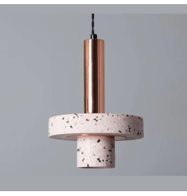 Lámpara de techo colgante Marisa metal y cemento