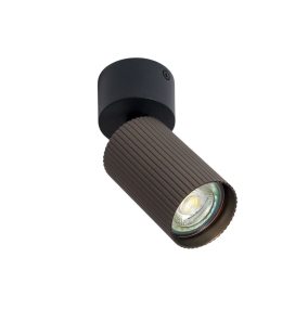 Aplique de techo o pared bombilla GU10 marrón y negro