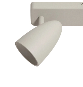 Aplique de techo o pared orientable triple para bombilla GU10 gris