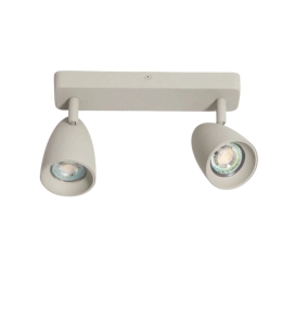 Aplique de techo o pared orientable triple para bombilla GU10 gris