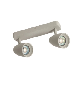 Aplique de techo o pared orientable triple para bombilla GU10 gris