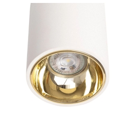 Aplique de techo fijo Yeso para bombilla GU10 blanco y oro