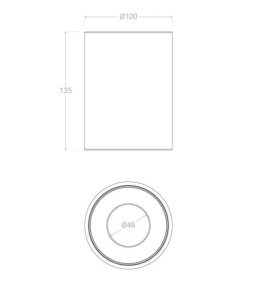 Aplique de techo fijo Yeso para bombilla GU10 blanco y oro