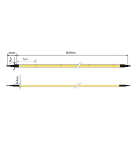 Bobina de tira led COB 230V 20W/m 100Lm/w UV CRI80 IP68 ancho 1cm corte 5cm 50M