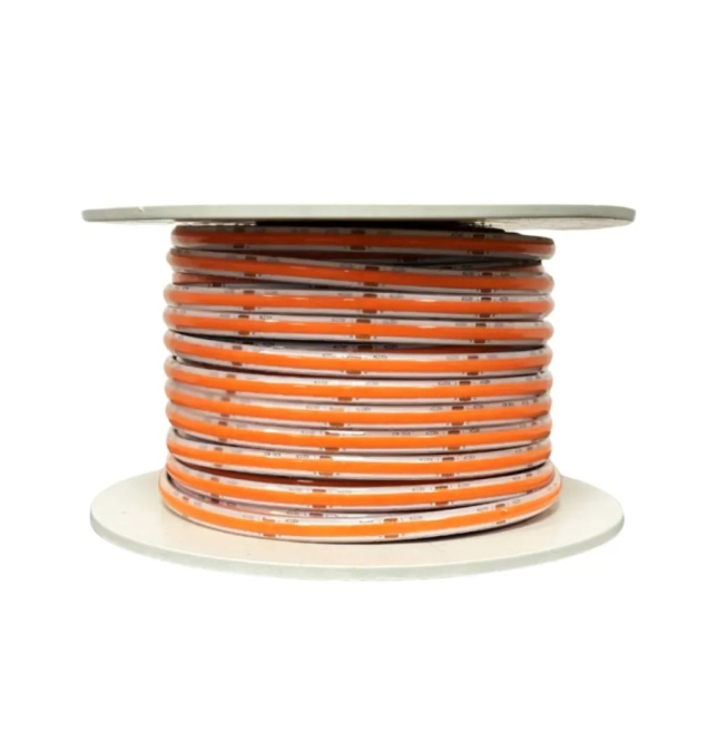 Bobina tira led COB Luz Roja 230V 20W/m 100Lm/w CRI80 IP68 ancho 1cm corte 5cm 50M