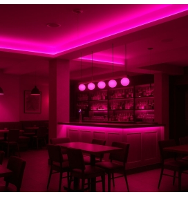 Tira led COB Luz Rosa 230V 20W/m 100Lm/w CRI80 IP68 ancho 1cm corte 5cm (precio por metro)