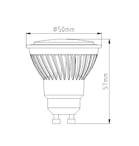 Bombilla led GU10 CCT (3 tonos de luz blanca) Mantra 9W