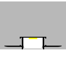Perfil de empotrar en pladur oculto 14x61mm 2 metros
