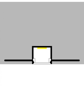 Perfil de empotrar en pladur oculto 15x56mm 2 metros