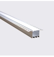 Perfil de empotrar en pladur oculto ancho 34,8x72,1mm 2 metros