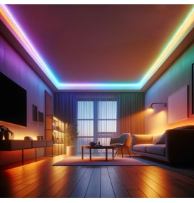 Tira led digital RGB COB 24V 9W/m 360Lm/w IP20 5M