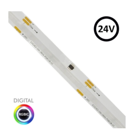 Tira led digital RGB COB 24V 9W/m 360Lm/w IP20 5M