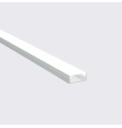 Perfil de aluminio superficie doble tira 2000x23.5x9.8mm con difusor para Tiras LED blanco