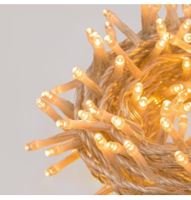 Guirnalda mini led con cable transparente 10M luz ámbar