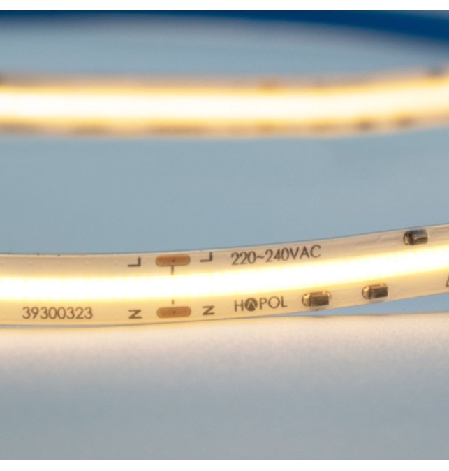 Tira led COB 220V 9W 830Lm/m CRI90 IP65 ancho 10mm corte 5cm
