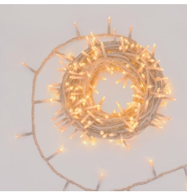 Guirnalda mini led con cable transparente 10M luz ámbar