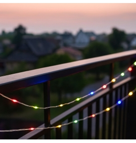 Guirnalda de luces led con conexión USB, mando y luz RGB 10m