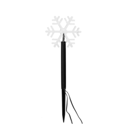 Luces de navidad exterior con forma de copo de nieve y pica para el suelo 1m fría