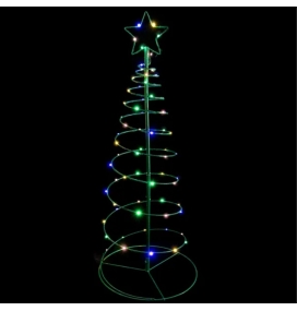 Árbol de navidad con luz integrada solar 1m RGB