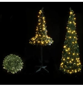 Árbol de Navidad plegable con luces 1,5m