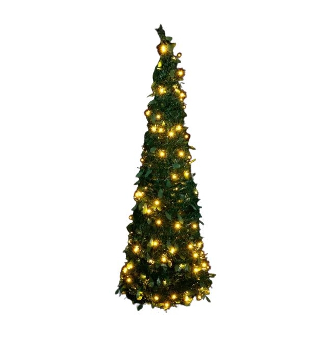 Árbol de Navidad plegable con luces 1,5m