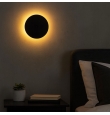 Aplique de pared led recargable superficie redondo 2W con cambio de tono de luz e intensidad negro