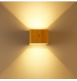 Aplique de pared recargable USB con sensor crepuscular y de movimiento CCT luz hacia arriba y hacia abajo madera