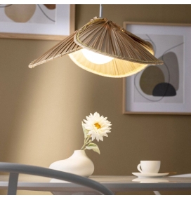Lámpara de techo colgante fibras naturales Natura
